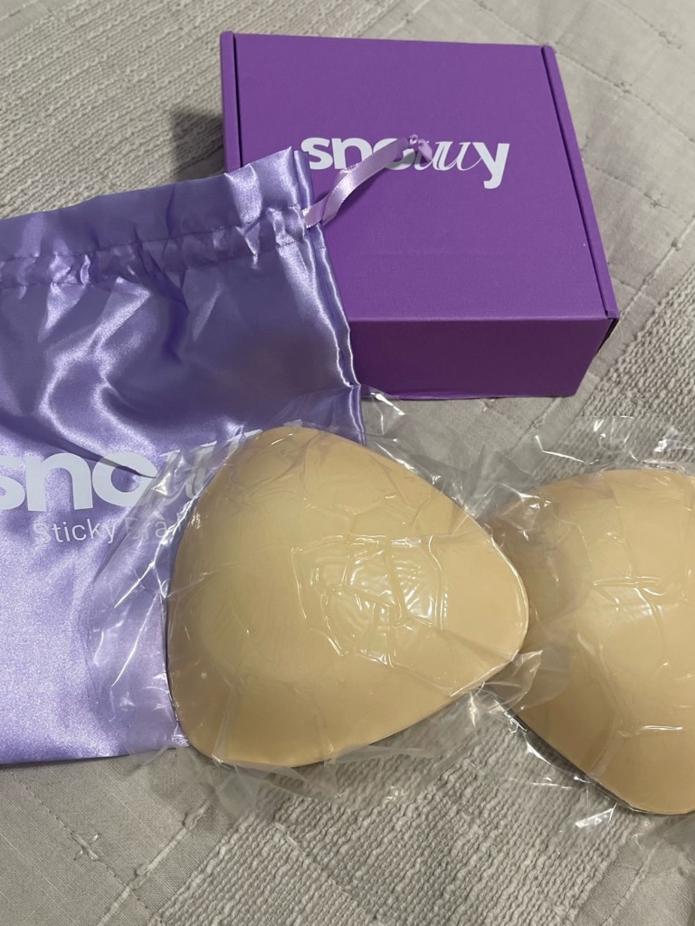 Snowy sticky  Bra Inserts in Nude size c cup